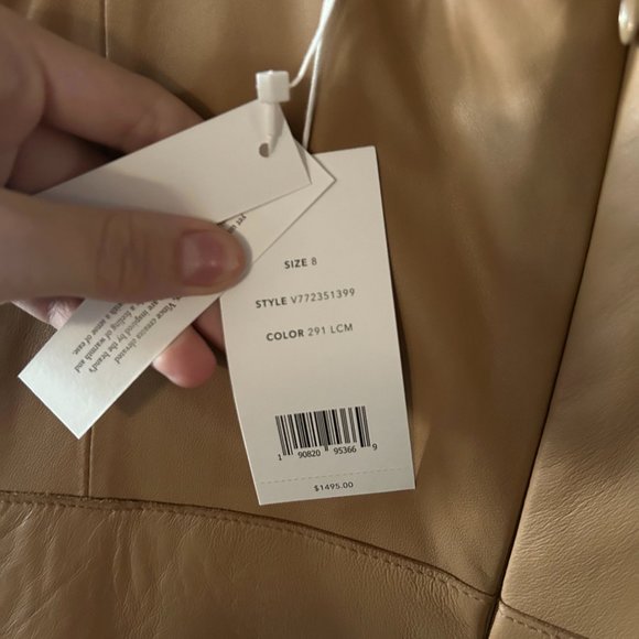 VINCE Belted Leather Tank Midi Dress - Picture 5 of 7